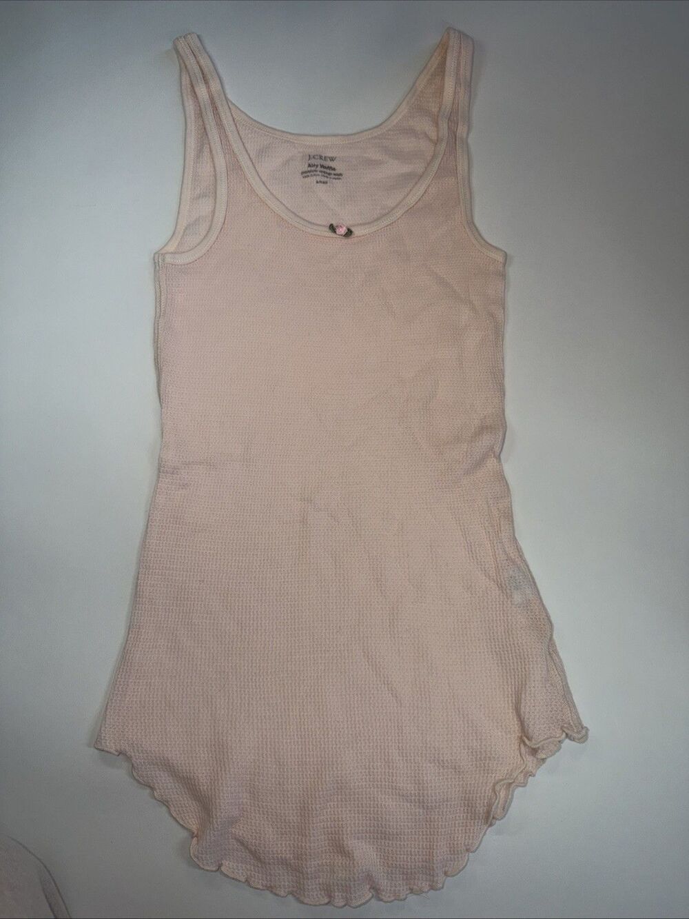 JCrew Women’s Airy Waffle Tank Light Pink Size Small